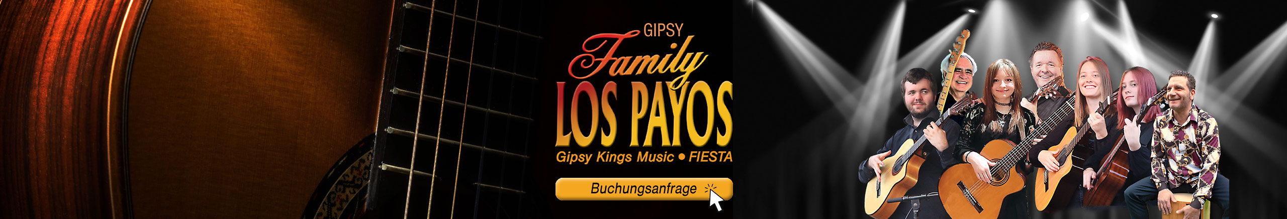 Spanisches Musikprogramm mit Gipsy Kings Livemusik, Dinner-Musik, Flamencoshow und DJ-Playlist Party